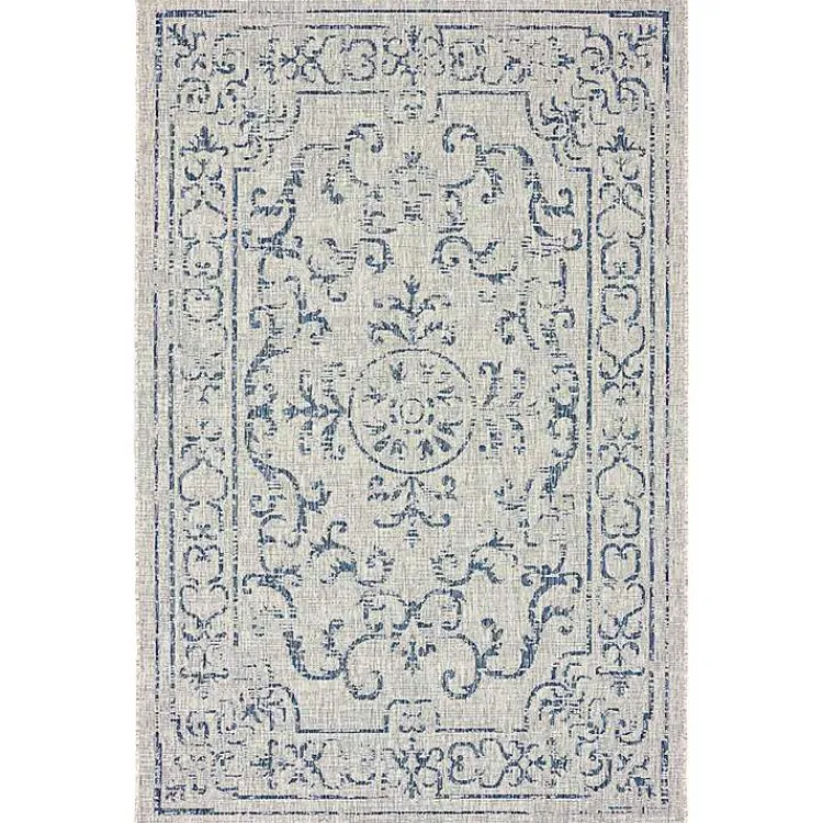 Kirklands Home Classicism Sun Shower Outdoor Area Rug, 5x8 New