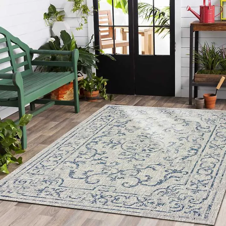 Kirklands Home Classicism Sun Shower Outdoor Area Rug, 7x9 Discount