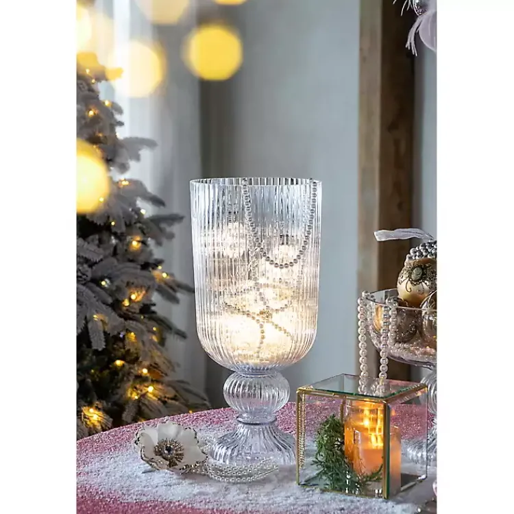 Vases>Kirklands Home Glass Vase with Pedestal Base Clear
