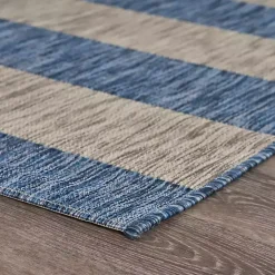 Kirklands Home Coastal Stripes Indoor/Outdoor Area Rug, 5x7