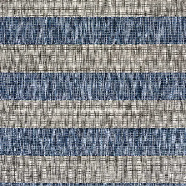 Kirklands Home Coastal Stripes Outdoor Area Rug, 7x9 New