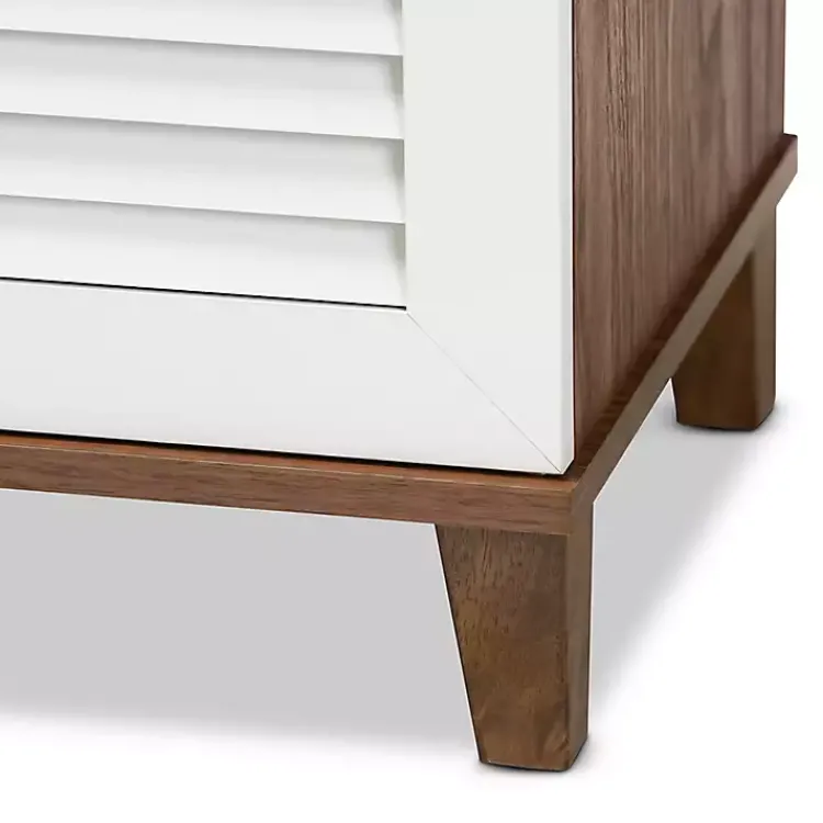 Kirklands Home Collier Two-Tone 3-Door Shoe Storage Cabinet New