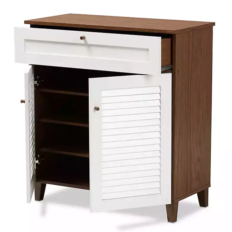 Kirklands Home Collier Two-Tone Drawer Shoe Storage Cabinet Sale
