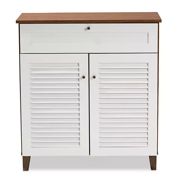 Kirklands Home Collier Two-Tone Drawer Shoe Storage Cabinet Sale