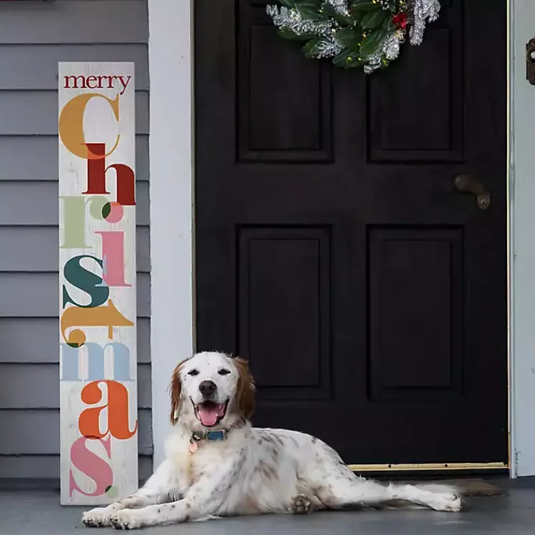 Outdoor Christmas Decorations>Kirklands Home Colorful Merry Christmas Porch Board Multi