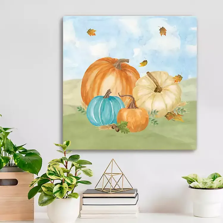 Fall>Kirklands Home Colorful Pumpkin Patch Canvas Art Print, 20x20 in. Multi