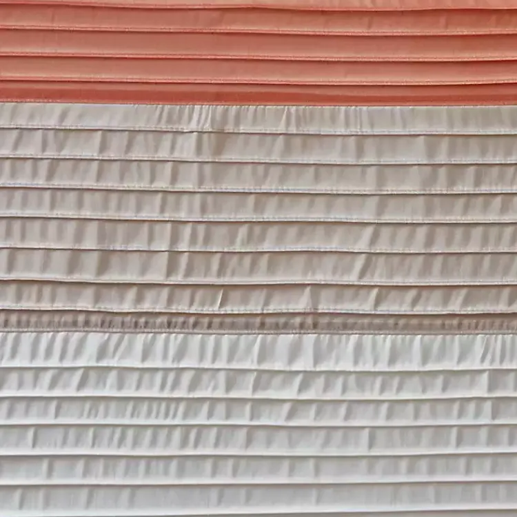 Kirklands Home Coral Colorblock Silky Shower Curtain Pink Online