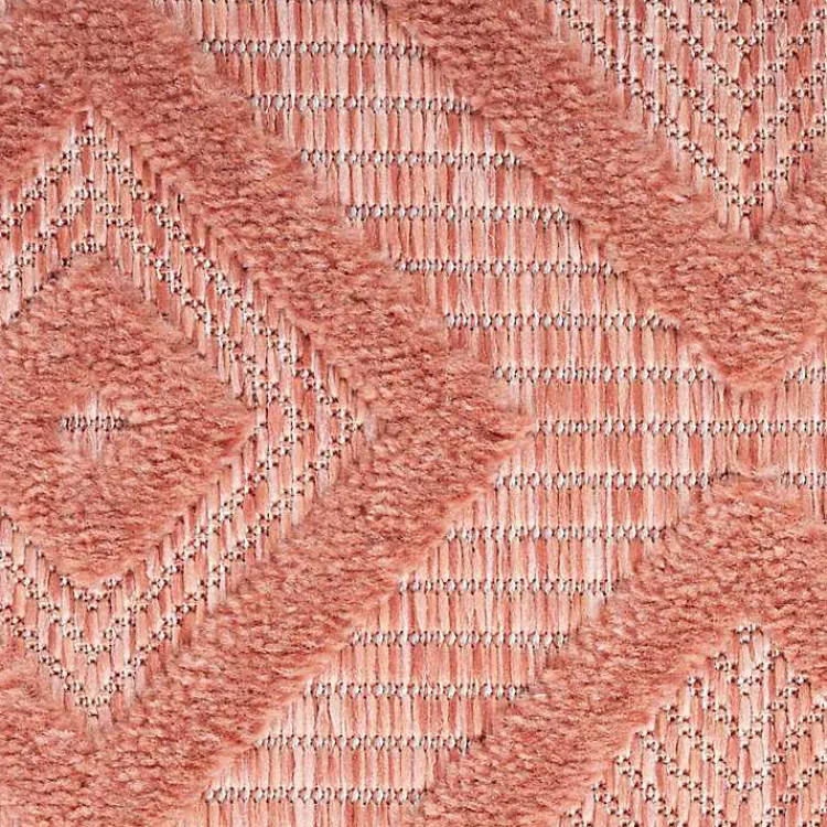 Kirklands Home Coral Diamond Indoor/Outdoor Area Rug, 4x6 Orange Clearance