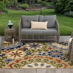 Kirklands Home Coraline Outdoor Area Rug,7x10 Multi Sale