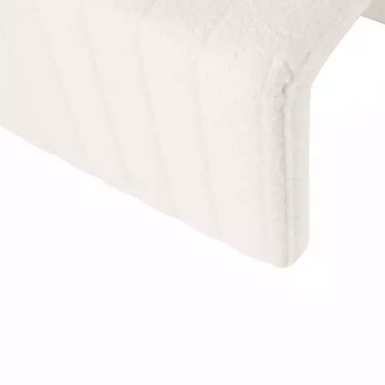 Kirklands Home Cream Boucle Arch Ottoman White Outlet