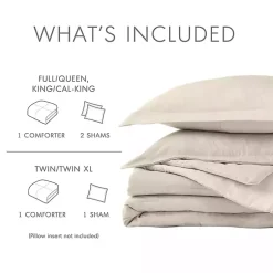 Kirklands Home Cream Chambray 3-pc. Full/Queen Comforter Set Ivory Online