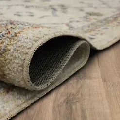 Kirklands Home Cream Granary Floral Runner, 2x10 Ivory