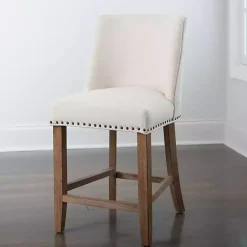 Kirklands Home Cream Julia Counter Stool Ivory