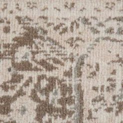 Kirklands Home Cream Medallion Area Rug, 5x8 Ivory New