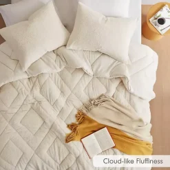 Kirklands Home Cream Quilted Teddy 3-pc. King Comforter Set Ivory Discount