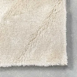 Kirklands Home Cream Shag Washable Area Rug, 8x10 White New