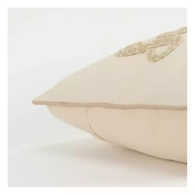 Fall>Kirklands Home Cream Sweater Weather Throw Pillow Ivory