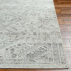 Kirklands Home Cream Traditional Washable Area Rug, 8x12 Ivory Best