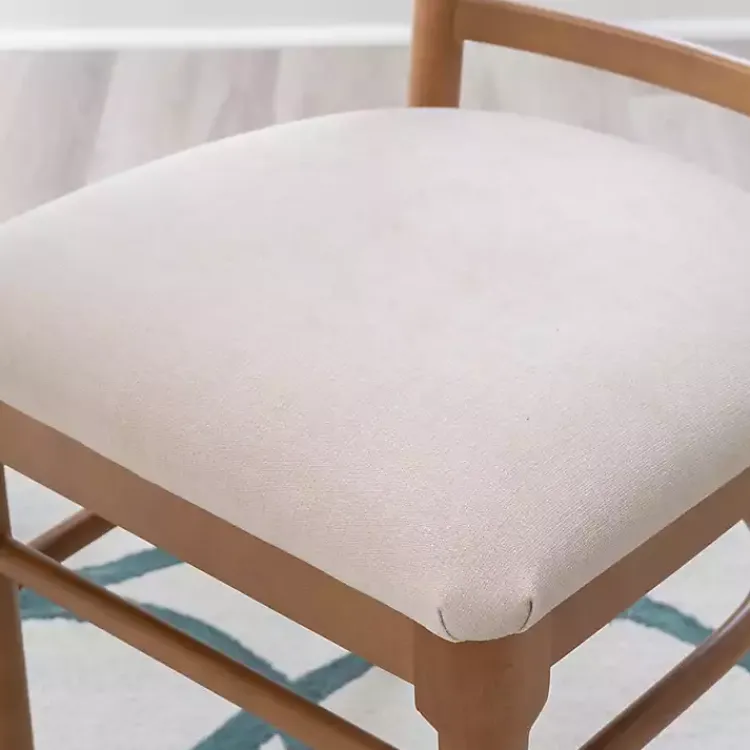 Kirklands Home Cream Upholstered Wood Dining Chairs, Set of 2 White Online