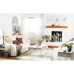 Kirklands Home Cream Vintage Fir Wood Arch Framed Mirror Clearance