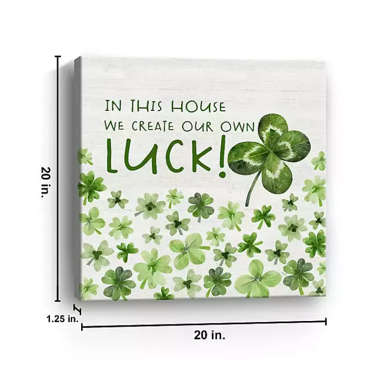 St Patricks Day Decorations>Kirklands Home Create Our Own Luck Canvas Art Print