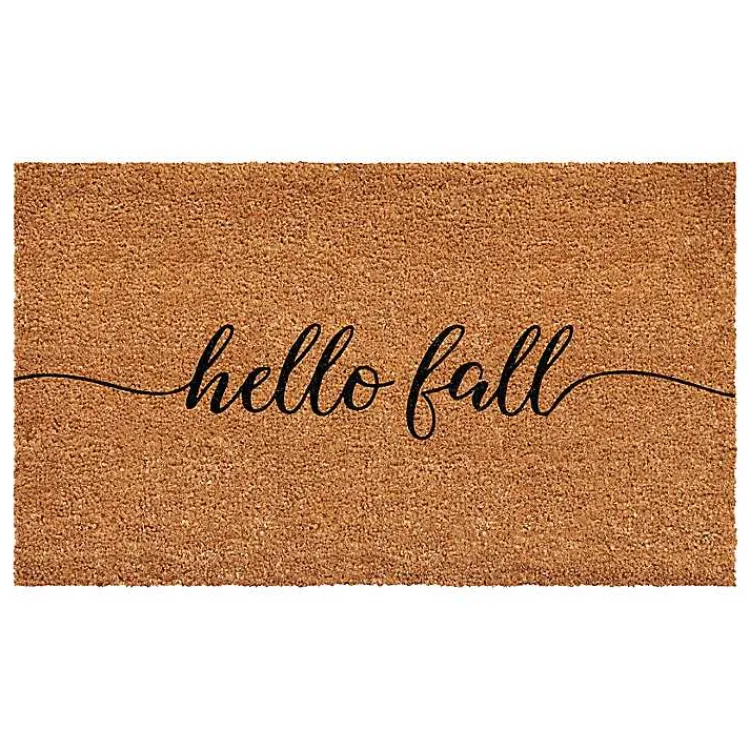 Kirklands Home Cursive Hello Fall Coir Doormat, 24x48 Discount