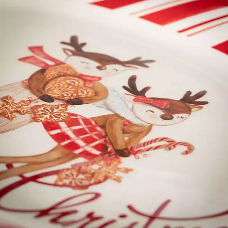 Christmas Dining & Entertaining>Kirklands Home Cute Reindeer Merry Christmas Platter