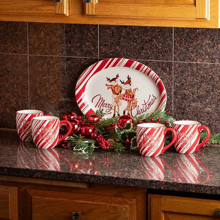 Christmas Dining & Entertaining>Kirklands Home Cute Reindeer Merry Christmas Platter