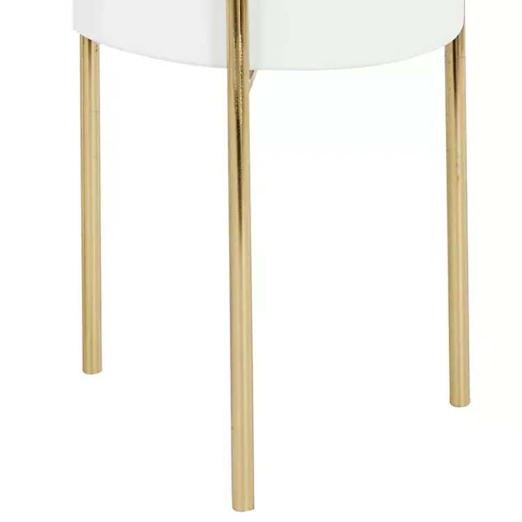 Kirklands Home Daisy Modern Iron Planters, Set of 3 White