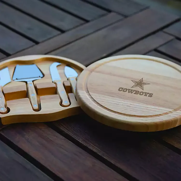Kirklands Home Dallas Cowboys Cheese Board and Tool Set Tan