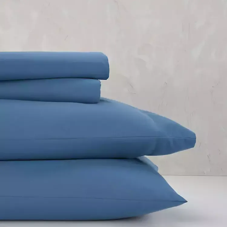 Kirklands Home Dark Microfiber 4-pc. King Sheet Set Blue Hot