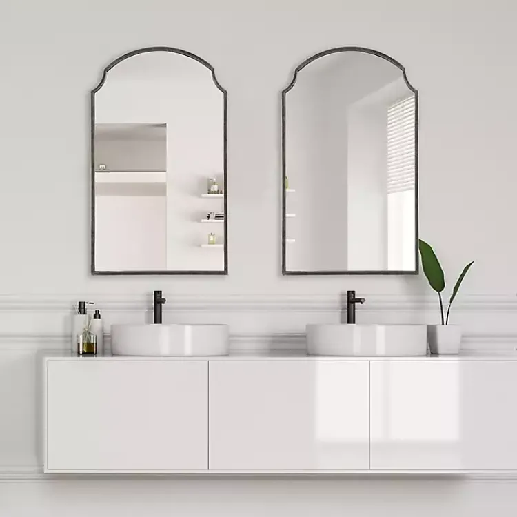 Kirklands Home Dark Bronze Arched Scallop Edge Wall Mirror Gray Online