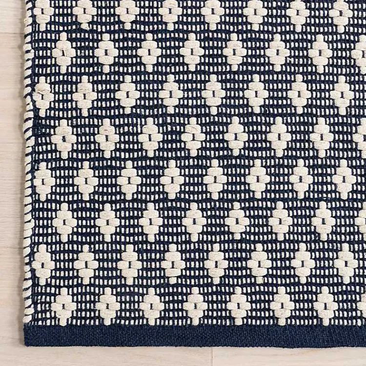 Kirklands Home Dark Gray and Ivory Dainty Diamond Area Rug, 5x8 Discount
