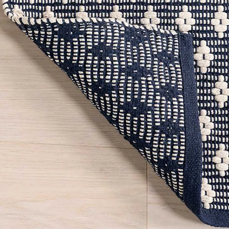 Kirklands Home Dark Gray and Ivory Dainty Diamond Area Rug, 5x8 Discount