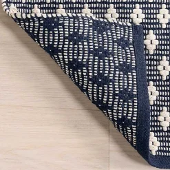 Kirklands Home Dark Gray and Ivory Dainty Diamond Runner Best