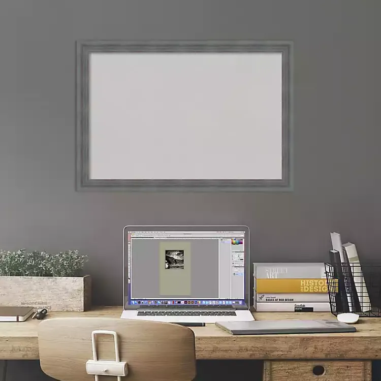 Memo & Chalkboards>Kirklands Home Dark Framed Corkboard Gray