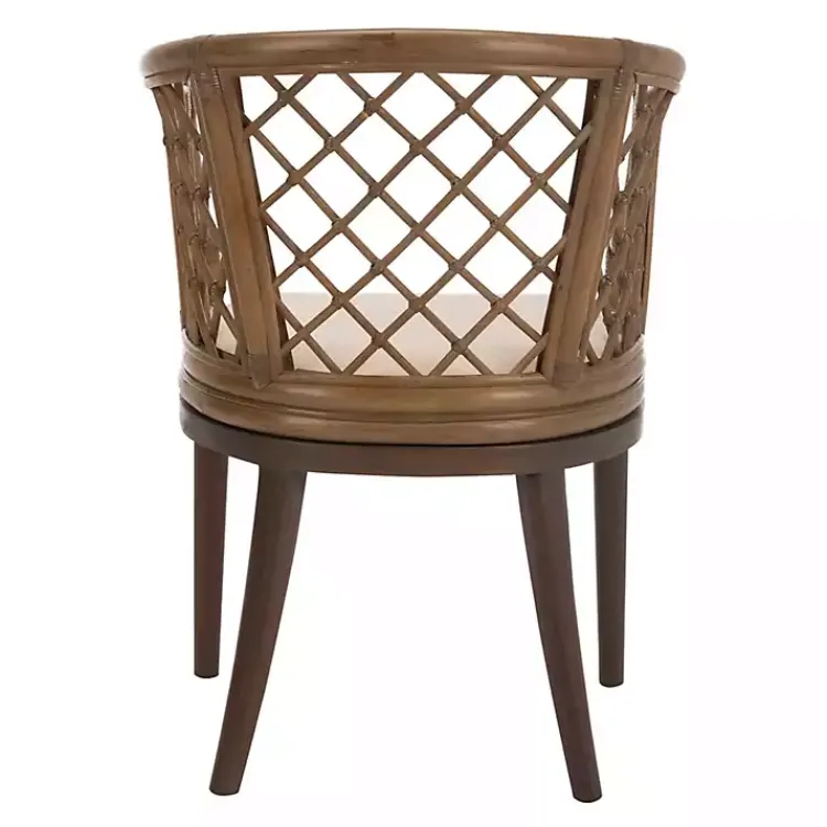 Kirklands Home Dark Rattan Curved Back Carlotta Accent Chair Brown Best
