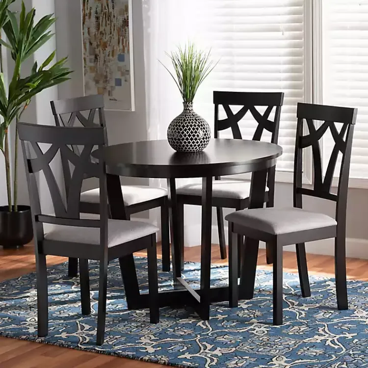 Kirklands Home Dark Wooden Interlocked Base 5-pc. Dining Set Hot