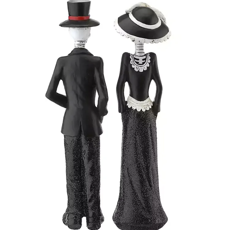 Halloween>Kirklands Home Day of the Dead Skeleton Couple Statues, Set of 2