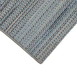 Kirklands Home Denim Woven Lines Indoor/Outdoor Runner, 1x4 Blue