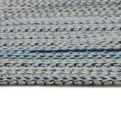 Kirklands Home Denim Woven Lines Indoor/Outdoor Runner, 1x4 Blue