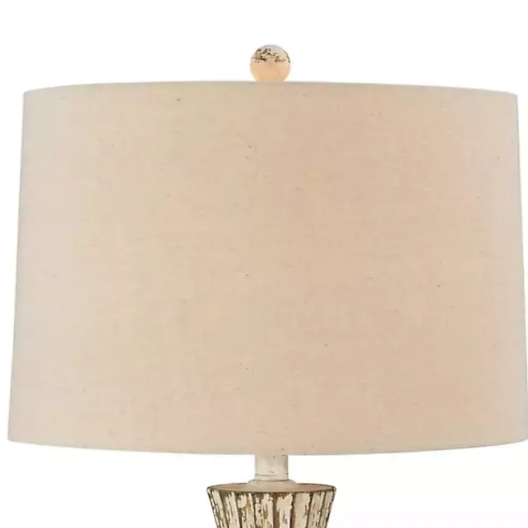 Kirklands Home Distressed Cream Jada Table Lamp Tan Outlet