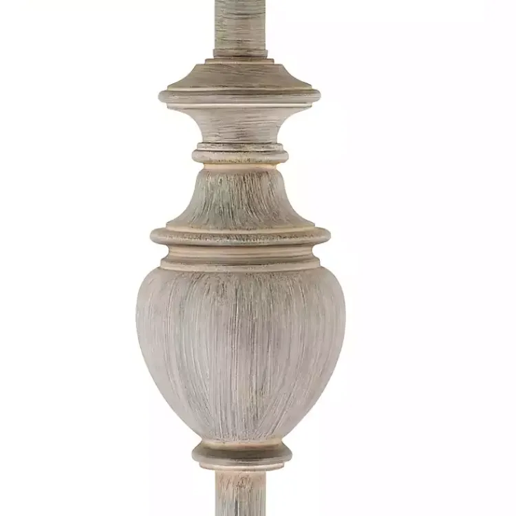 Kirklands Home Distressed Gray Hadlee Floor Lamp Tan Outlet