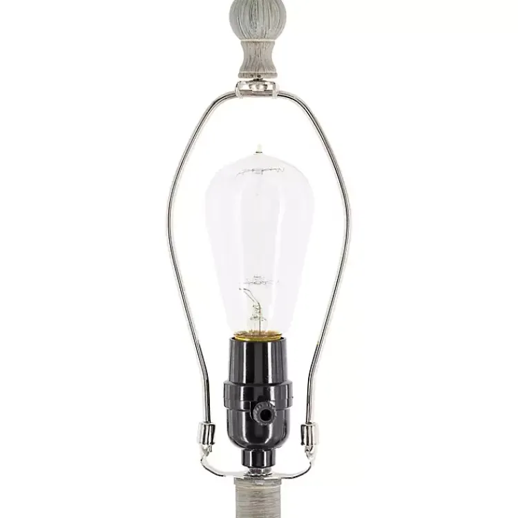 Kirklands Home Distressed Gray Hadlee Floor Lamp Tan Outlet