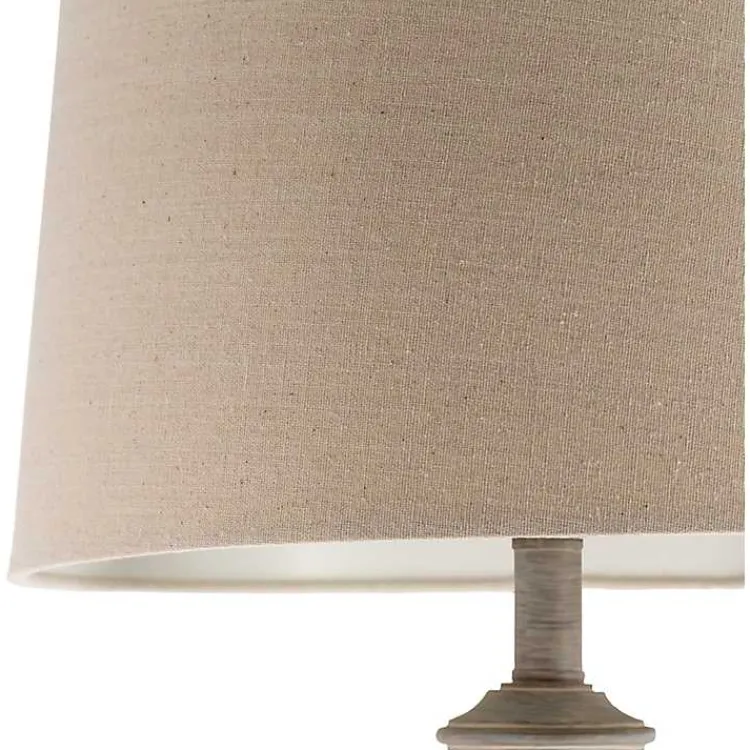 Kirklands Home Distressed Gray Hadlee Floor Lamp Tan Outlet