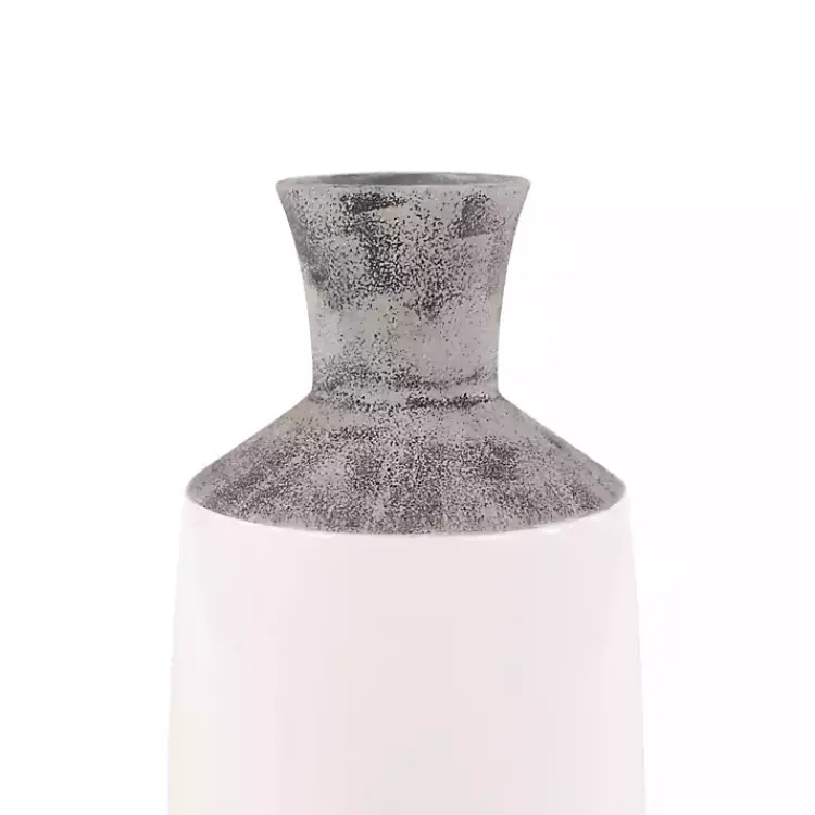 Vases>Kirklands Home Distressed Two-Tone Stoneware Vases, Set of 2