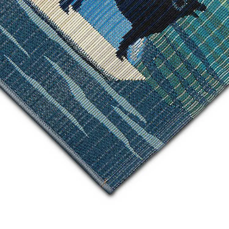 Kirklands Home Dogs on Sailboats Indoor/Outdoor Rug, 3x4 Outlet
