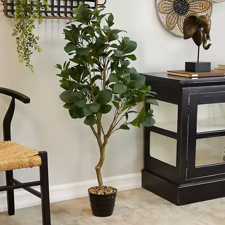 Trees & Topiaries>Kirklands Home Douban Green in Ribbed Rock Planter