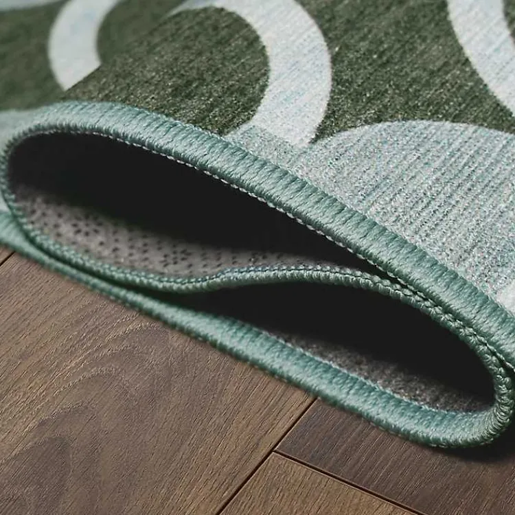 Kirklands Home Dula Sage Green Washable Area Rug, 5x7 Outlet