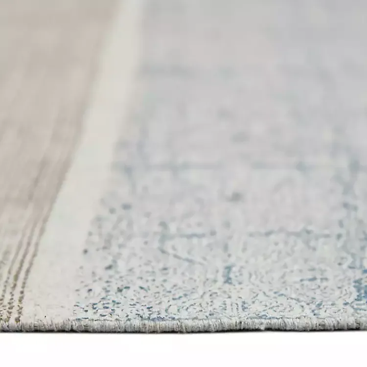 Kirklands Home Dune Stone Geometric Area Rug, 5x7 Blue Hot